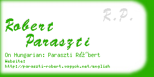 robert paraszti business card